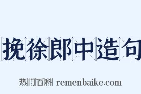 挽徐郎中造句是什么意思的图片